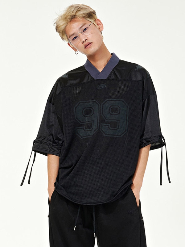 PIECEMAKER Piece String Football Jersey [Black]