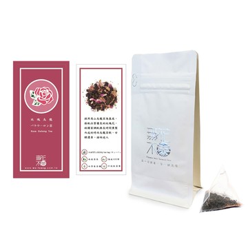 【無花不茶】原葉花茶系列-烏龍款：玫瑰烏龍—3g三角茶包*10入裝*2包