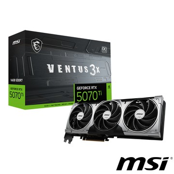 【顯卡+主機板】微星 RTX 5070 Ti 16G VENTUS 3X OC 顯示卡 + 微星 MPG B850 EDGE TI WIFI 主機板