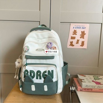 可開發票☆【臺灣精品】💕兒童書包26新款女生小學生初中大容量兩件套簡約揹包大容量雙肩