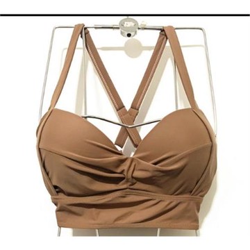 防走光運動健身泳裝舒適肩帶大碼聚攏鋼托大胸收腰鋼圈比基尼泳衣