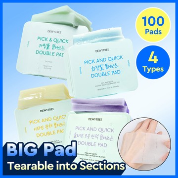 Dewytree Pick and Quick Double Pad 100 sheets (4 Options)