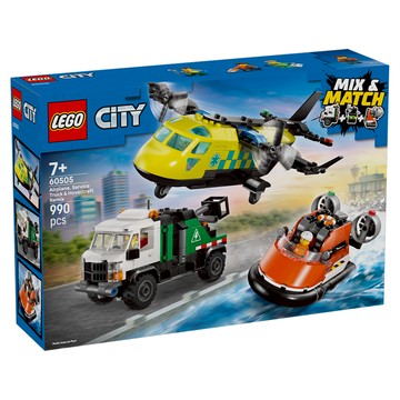 LEGO 城市系列 飛機 作業車和氣墊船混搭套裝 Airplane Service Truck & Hovercraft Rem 60505  混和顏色  1個