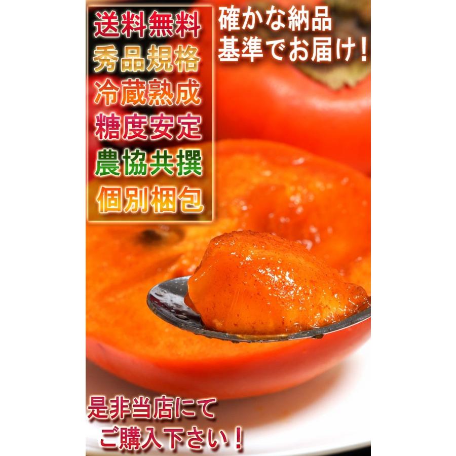 冷蔵熟成 富有柿 約3.75kg 10〜18玉 福岡県産 秀品 JA筑前あさくら JAにじ 贈答可能 甘柿の生産量日本一の福岡産！一玉ずつ包装した高品質な完全甘柿