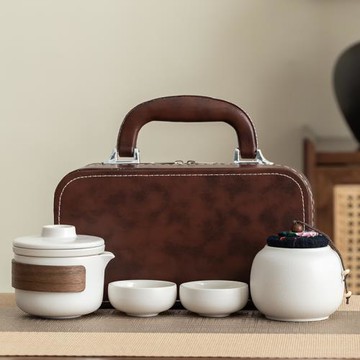 旅行功夫茶具便攜式茶具快客杯小套裝提梁壺商務禮品禮盒印logo