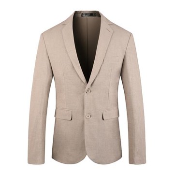 亞麻西服商務休閑男士大碼西裝英倫潮流青年帥氣純色棉麻西服外套
