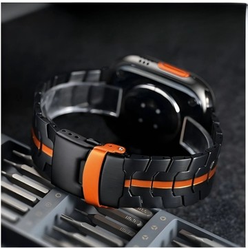 錶帶錶殼套裝 不鏽鋼錶帶+合金秒變殼 適用 Apple Watch S11 10 9 8 7 6 SE 49 45 46