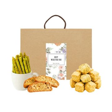 順便幸福-午茶禮盒-抹茶起司棒+咖啡核桃司康脆脆+伯爵核桃義式脆餅(餅乾 零食 甜點)