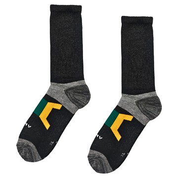 Amiss 機能感 美麗諾羊毛登山襪 萊卡加壓款  XL(25~29cm)  黑色  1雙