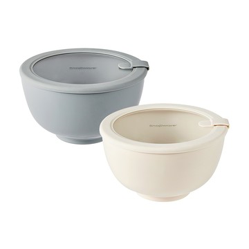 【康寧密扣Snapware】鋅light輕瓷不鏽鋼真空保溫碗1200ml/碗公