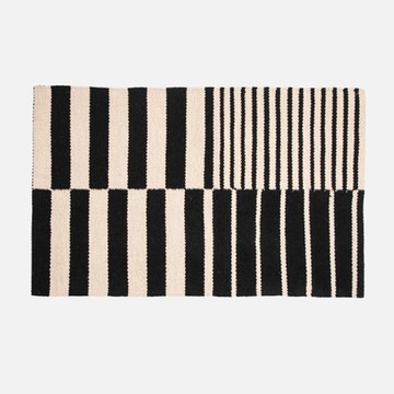 伊登編織棉質玄關墊50x80cm 瑪瑙黑