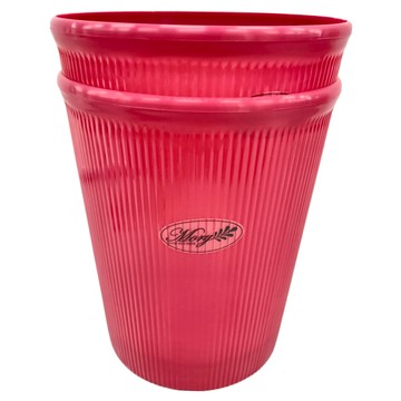 MORY 茂盛 好美垃圾桶 2入組 14公升 無蓋直立式圓柱形 1組  L(33 x 27 x 27cm)  桃紅色