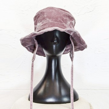 Aman No.57 手作帽耳品牌LOGO紳士帽 仿舊紫水洗牛仔