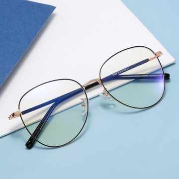 復古金屬商務文藝男女 裝飾0度數近視鏡框架平光防藍光護目眼鏡