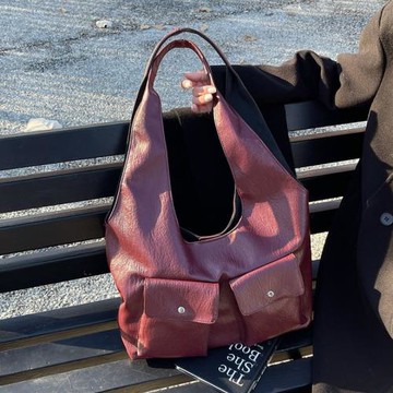 時尚2024大容量休閑單肩女包潮托特包女秋冬新款上班通勤腋下包