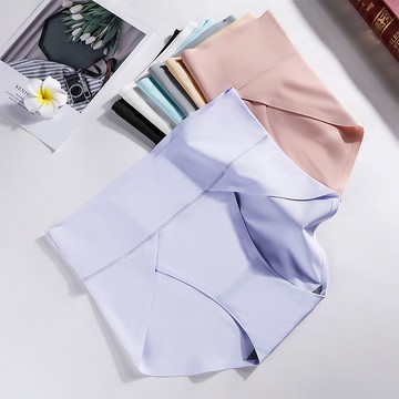 冰絲無痕內褲 女棉襠高腰內褲 收腹提臀大碼褲頭【不二雜貨】