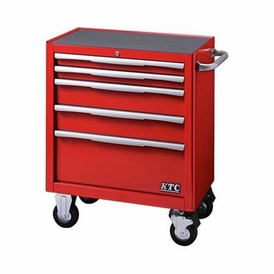 (運賃見積り)(直送品)  KTC ローラーキャビネット(5段5引出し) レッド EKW-1005R