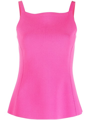 Theory - square-neck sleeveless top - women - Polyester/Viscose - M - Pink