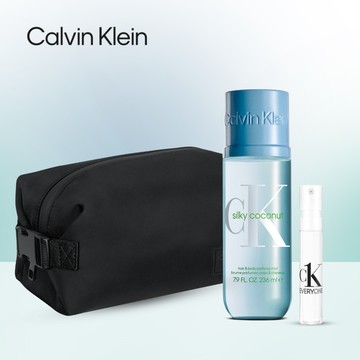 獨家販售 | 送限量品牌贈品【Calvin Klein】清柔椰光噴霧236ml+品牌收納包+CK EVERYONE 中性淡香水1.2ML(送禮首選)