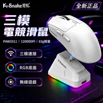 X11 Pro【三模電競滑鼠】遊戲滑鼠 PAW3311 無線滑鼠 12000DPI 輕量63g RGB充電底座 電腦筆電