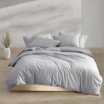 Calvin Klein Washed Percale Cotton 3 Piece Duvet Cover Set, King