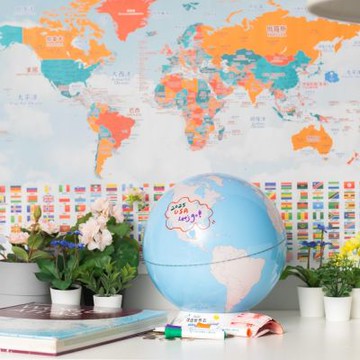 SkyGlobe 10吋白板存錢筒地球儀 附贈白板筆＋國家貼紙