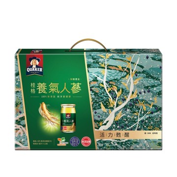 桂格 無糖養氣人蔘禮盒 (60ml/12瓶/盒)【杏一】