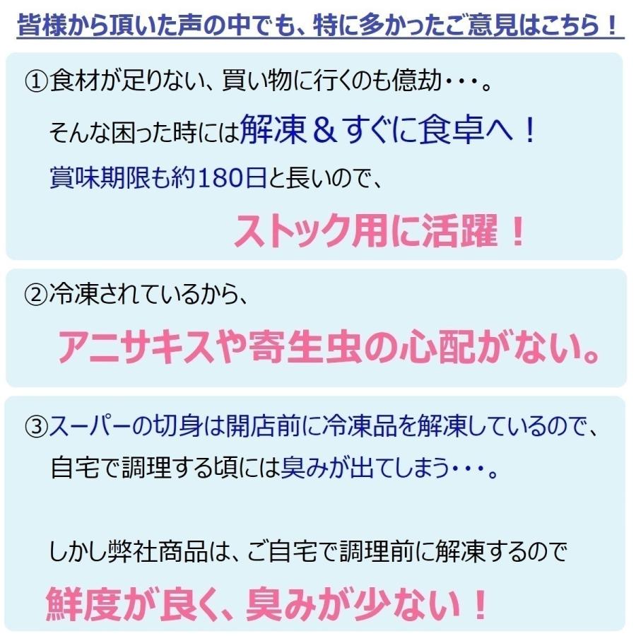 するめいか2杯 料理教室（お魚Cooking講座）で使用している新鮮なスルメイカ 冷凍