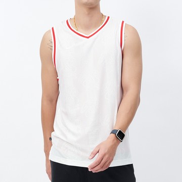 Nike NK DF DNA Jersey 男款 白紅色 運動 刺繡Logo 字母哥 球衣 背心 FZ0925-133