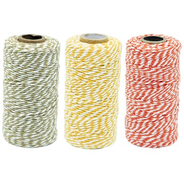 Rio 麻繩包裝繩3件組  90m  淺棕色 + 黃色 + 橘色  1套