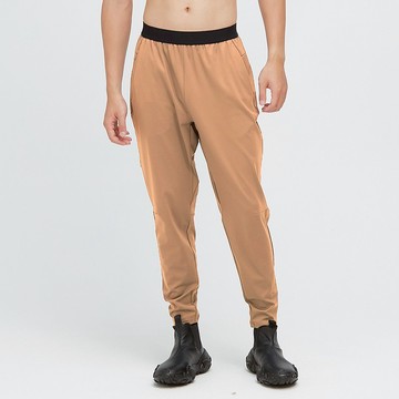 高彈修身速乾窄管褲(男)-菸草棕