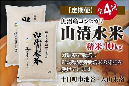 精米10kg　新潟県魚沼産コシヒカリ「山清水米」