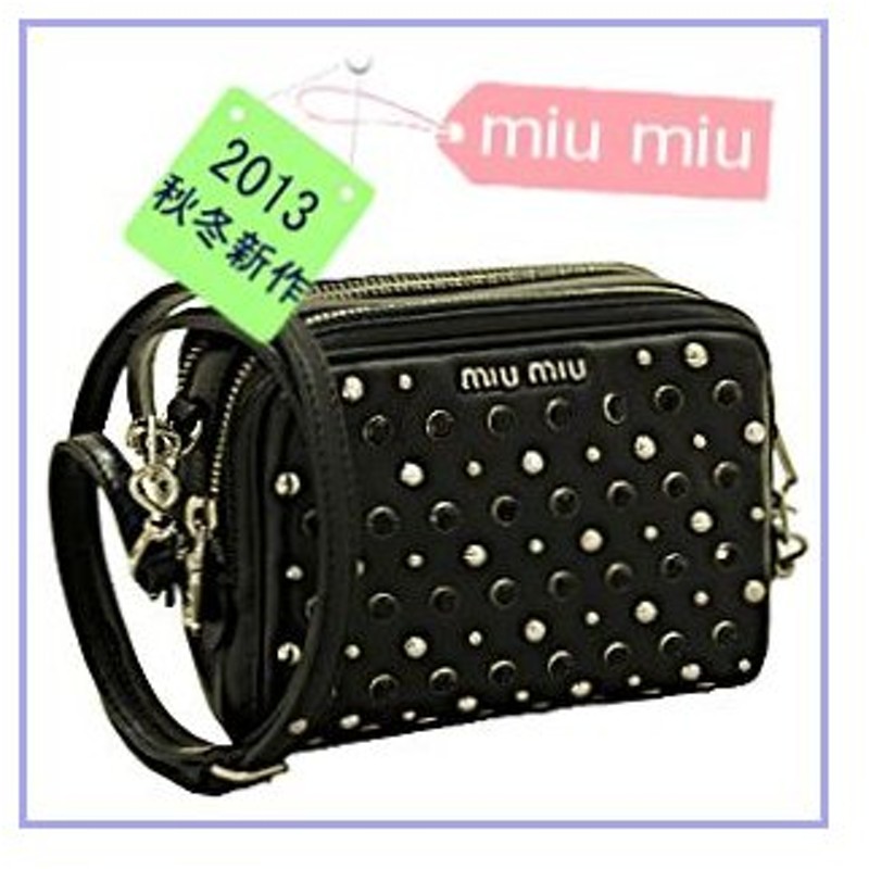 ミュウミュウ Miu Miu バッグ 新作 13 秋冬 Miumiu バッグ ビジュー ショルダーバッグ Rt0543 通販 Lineポイント最大0 5 Get Lineショッピング