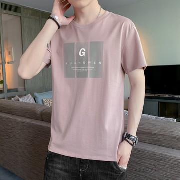 短袖t恤男夏季新款潮流半袖T恤上衣潮牌青年寬松男士體恤衫