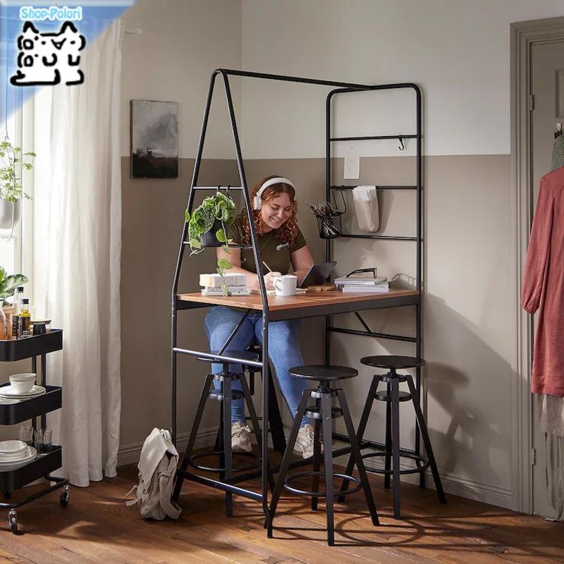 IKEA - イケア - HAVERUD -ホーヴェルード- テーブル はしご収納付き ブラック 105x66x192 cm (105.125.71)  | LINEブランドカタログ