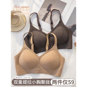 反重力提拉內衣女小胸聚攏顯大平胸2024新款爆款秋冬調整型文胸罩