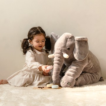 Blanc Gatto 大象安撫玩偶  1個  大號 (60 x 45 cm)  灰色