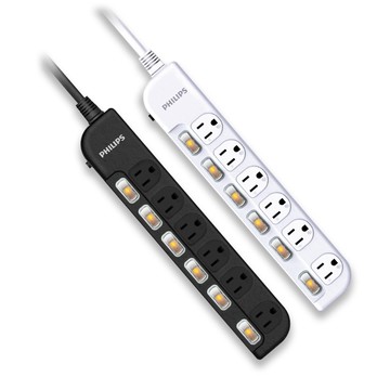 PHILIPS 6開6座延長線 1.8M 五入組-CHP3460