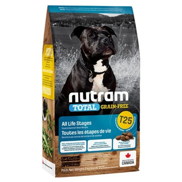 nutram 全齡犬 無穀全能系列 潔牙乾飼料 T25  鮭魚 + 鱒魚  2kg  1袋