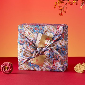【年節禮盒預購】春歲.青嵐－綜合燒菓子風呂敷禮盒