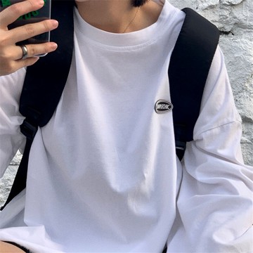 ulzzang衛衣女春秋薄款設計感港味bf慵懶風寬松打底上衣