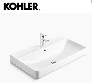 【麗室衛浴】美國 KOHLER活動促銷 FOREFRONT系列 一體式檯面盆 K-2749T-1-0