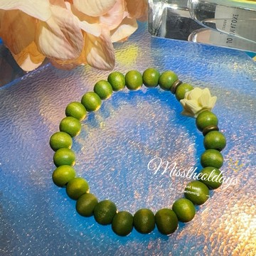「周邊」綠檀木蓮花手串 佛珠 唸珠｜WB-5