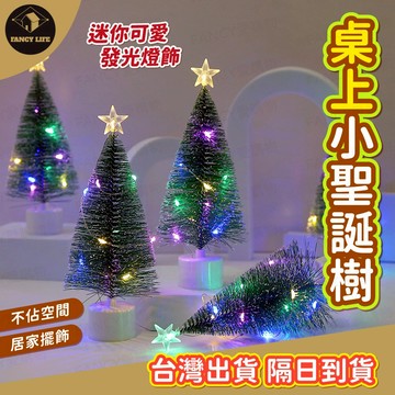 蝦皮隔日到貨【台灣出貨免運 桌上小聖誕樹】桌上迷你聖誕樹 家用 桌上小裝飾品 聖誕節迷你擺飾 LED 耶誕樹 燈飾