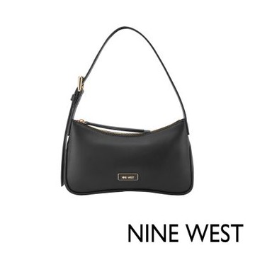 NINE WEST ADLEE 流線型純色肩背包-黑色(566572)