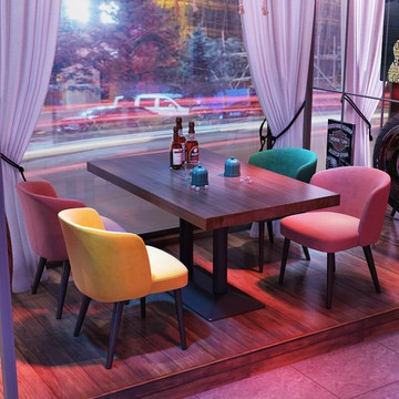 復古工業風清吧靜吧酒吧沙發小酒館散臺咖啡店西餐廳音樂餐吧桌椅 免運 可開票 快速出貨PYY6007