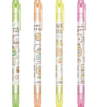 【第2件0元】角落生物-小夥伴 雙頭螢光筆(顏色隨機)