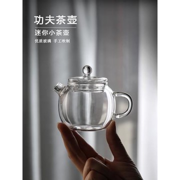玻璃泡茶壺精致迷你小號單壺一人用單人專用透明功夫茶具套裝