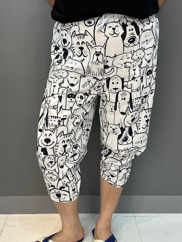 冰感透氣形格七分褲