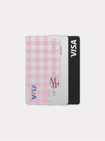 Pastel Check MagSafe Card Wallet